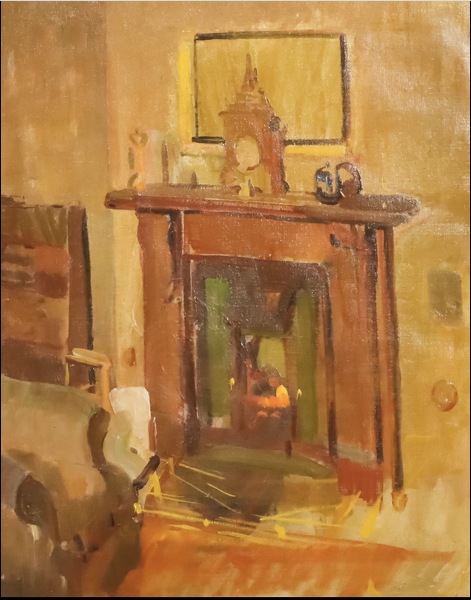 Artist Hilda Carline (1889-1950): The Sitting Room at 3 Park Crescent, Oxford, circa 1910
