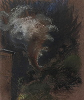 Artist Catherine Olive Moody: Hill Fire, seen from C.P.O.?, 1989