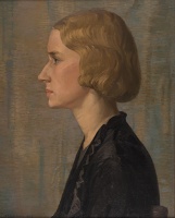Artist Mary Gwenillan Gibson: Portrait of Gwynneth Cobden Holt, Wife of T. Huxley Jones, 1932