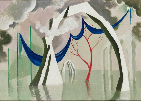 Artist Anna Zinkeisen (1901-1976): Monstrol Blue, circa 1935