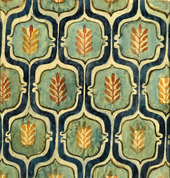 Elisabeth-Vellacott: Textile-Design---Small-Pink-&-Green,-ca.-1938