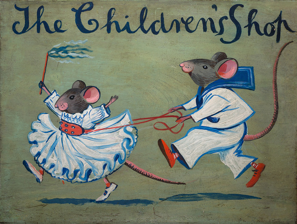 Artist Evelyn Dunbar: The Children’s Shop: mice (recto), birds (verso) [HMO 749]