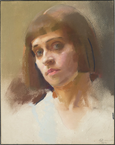 Artist Edith Granger-Taylor (1887-1958): Self Portrait, 1914