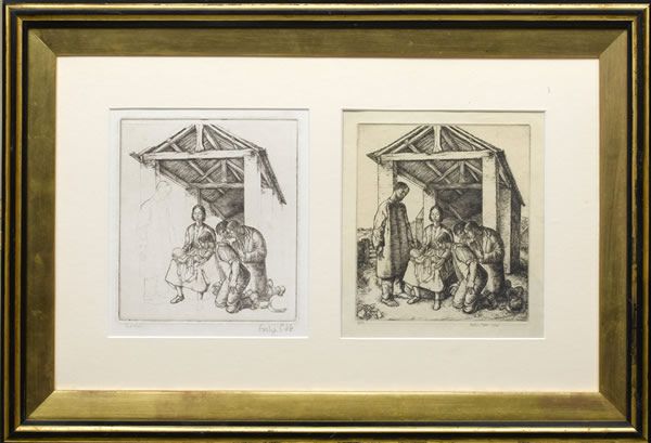 Artist Evelyn Gibbs (1905-1991): The adoration of the shepherds, 1927