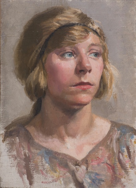 Artist Phyllis Dodd (1899-1995): Portrait of a Young Woman (possibly Muriel Minter), early 1920s