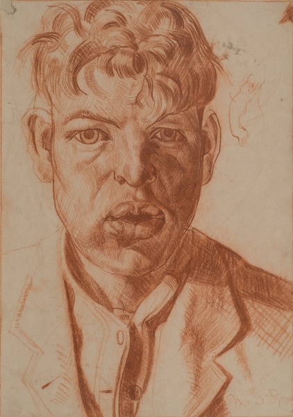 Artist Hilda Carline (1889-1950): Portrait of Gilbert Spencer, circa 1919