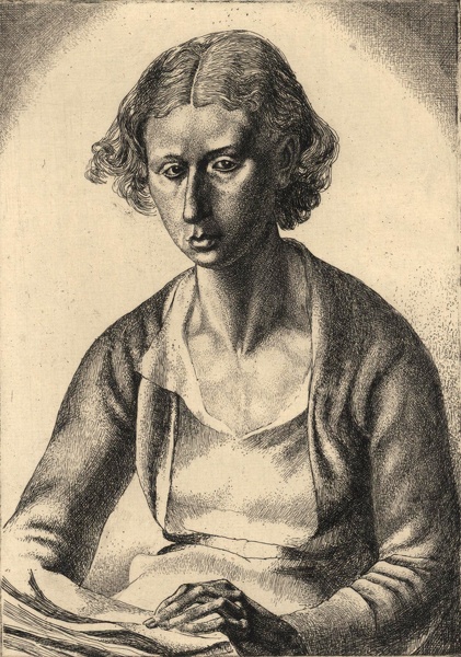 Artist Phyllis Ginger: Self portrait, c.1937