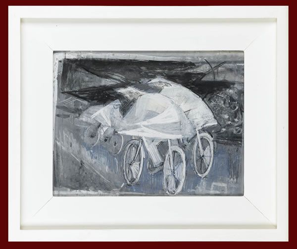 Artist Kathleen Guthrie: Cyclists framed, circa 1948
