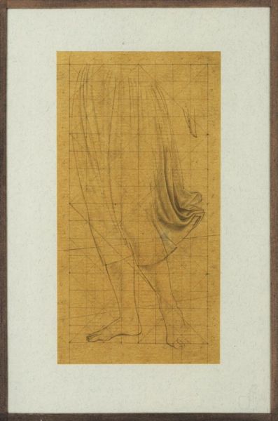 Winifred-Knights: Study-for-St-Martin-altarpiece,-angel-from-the-waist-down-