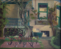 Artist Evelyn Dunbar: Basement Garden, circa 1937 (HMO 787)