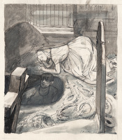 Artist Evelyn Dunbar: Study for an illustration for Emily Brontë’s Wuthering Heights, a commission from the magazine Signature, 1936[HMO 510]
