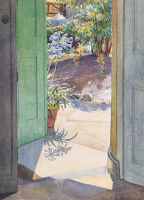 Artist Phyllis Dodd: Summer Doorway with African Lilies, c.1948