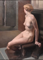 Artist Phoebe Willetts-Dickinson: A Seated Model in the Studio, late 1930s