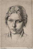 Artist Phyllis Dodd: Self Portrait, circa 1923-5